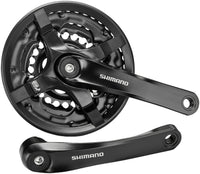 Shimano FC-TY501 Kurbelgarnitur 6/7/8-fach 42-34-24 Zähne mit Kettenschutzring schwarz – aktuelle Variante