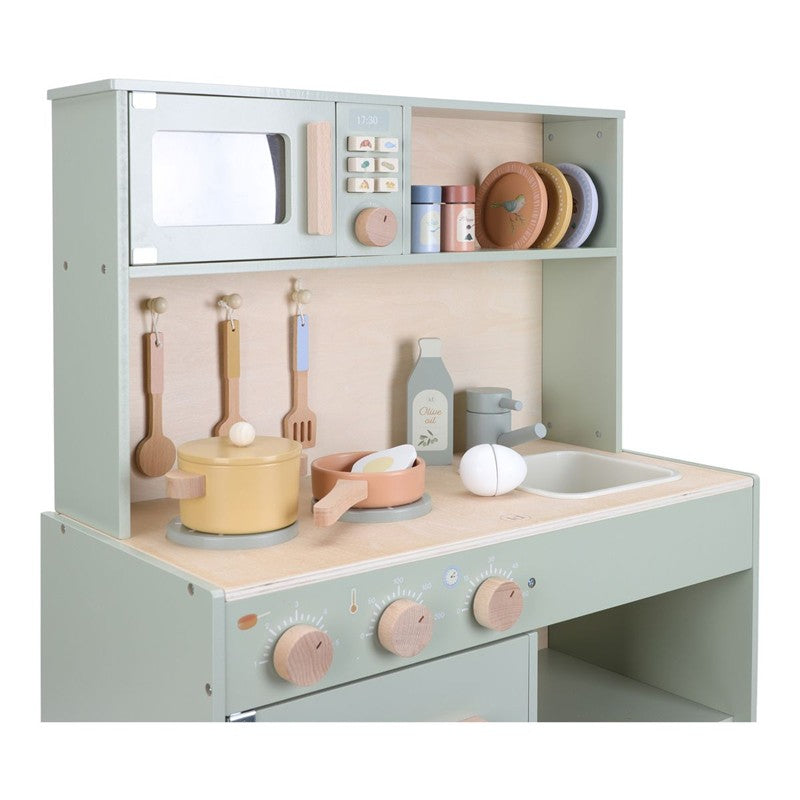 Cocinita menta de madera con accesorios de Little Dutch