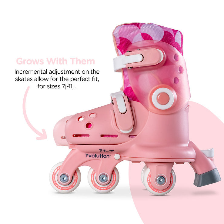 Patines Twista Rosa Evolutivos Yvolution