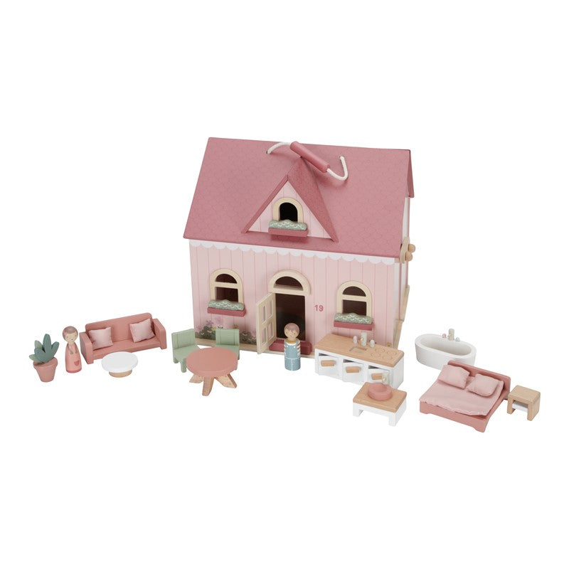 Casa de muñecas portable madera FSC Little Dutch