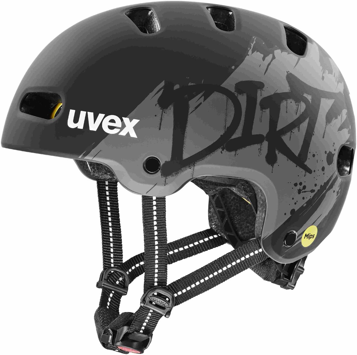 uvex Kid 4 Style Mips Kinderhelm Dirt Black Matt