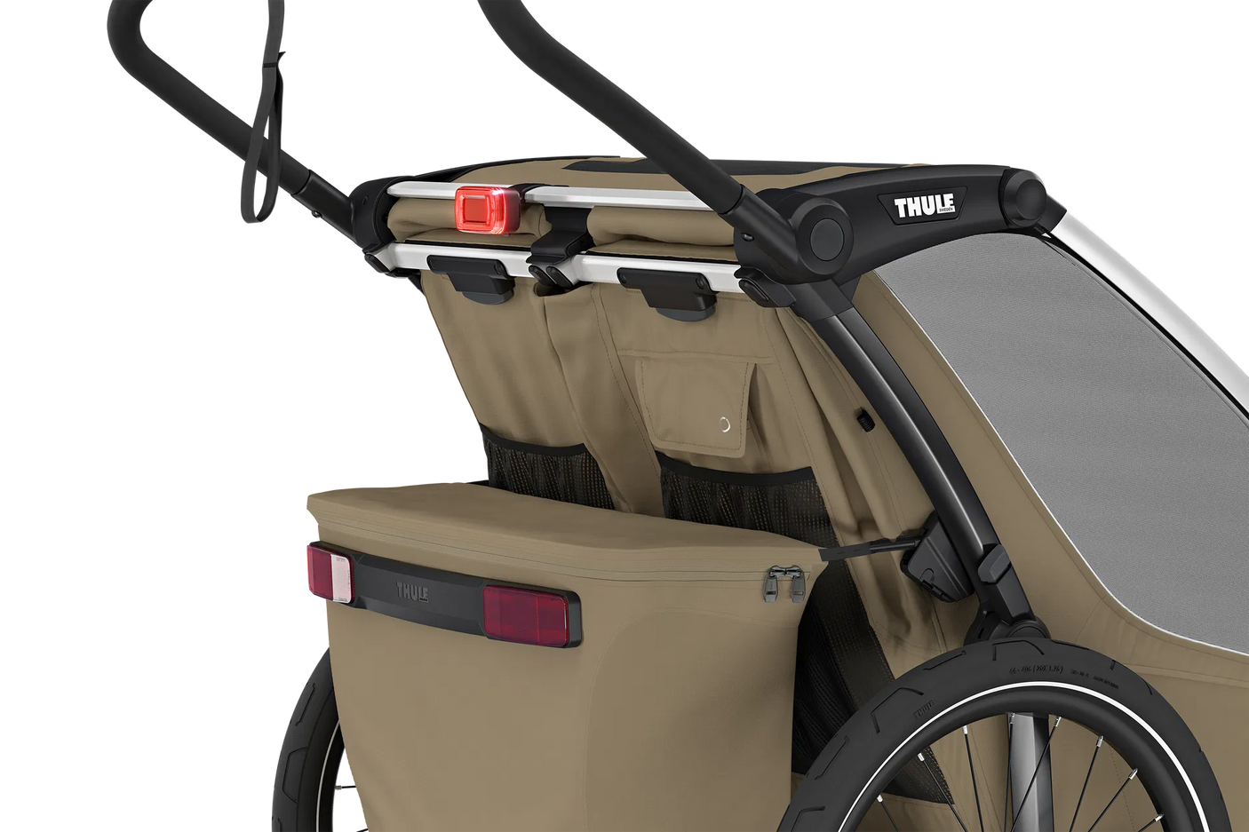 Thule Chariot Cross 2 Double Kinderanhänger  faded khaki