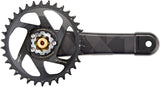 SRAM XX1 Eagle 148 DUB Kurbelgarnitur DM 34 Zähne 12-fach Boost schwarz/gold