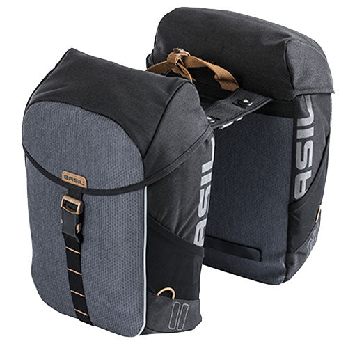 Basil Doppeltasche MILES MIK 2.0 34 Liter  schwarz/grau