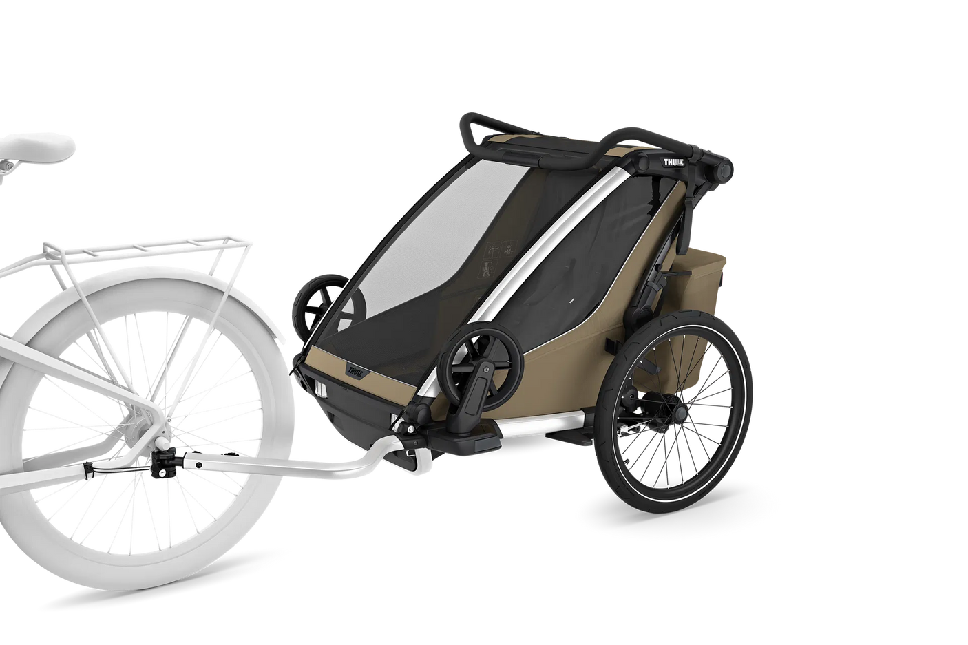 Thule Chariot Cross 2 Double Kinderanhänger  faded khaki