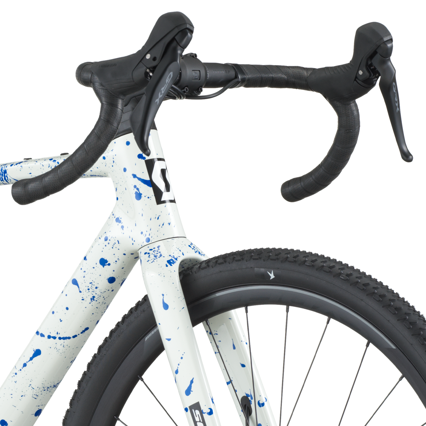 Scott Addict Gravel 30 white/splatter blue (2026)