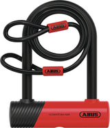 ABUS 420K/150HB140 Ultimate Mini Bügelschloss  + Cobra 10/120 rot