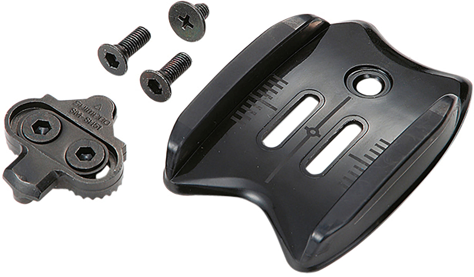 Shimano SM-SH40 SPD Pedalplattenadapter ohne Cleats mit langen Cleats Schrauben