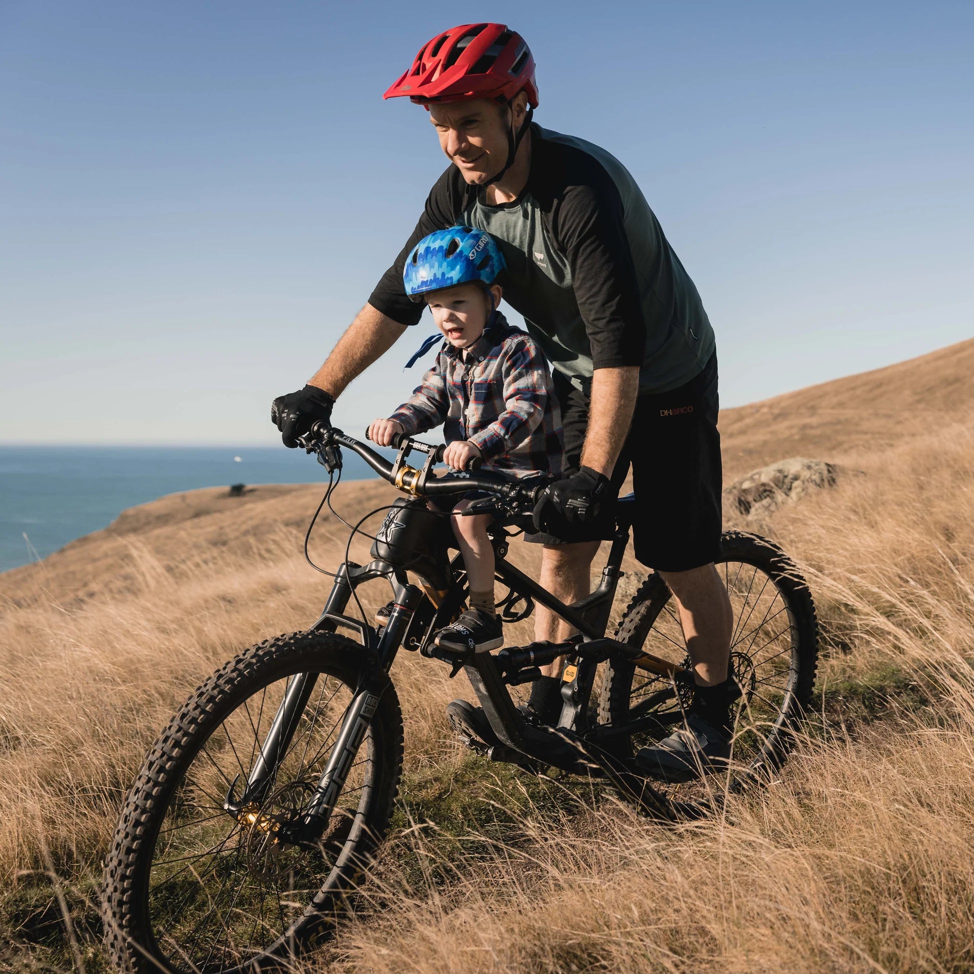 Kids Ride Shotgun 2.0 MTB Front Kindersitz/Lenker Combo Set black