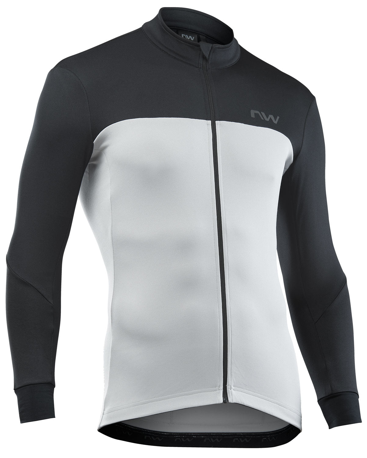 Northwave Force 2 Jersey LS Full Zip Light Grey/Black