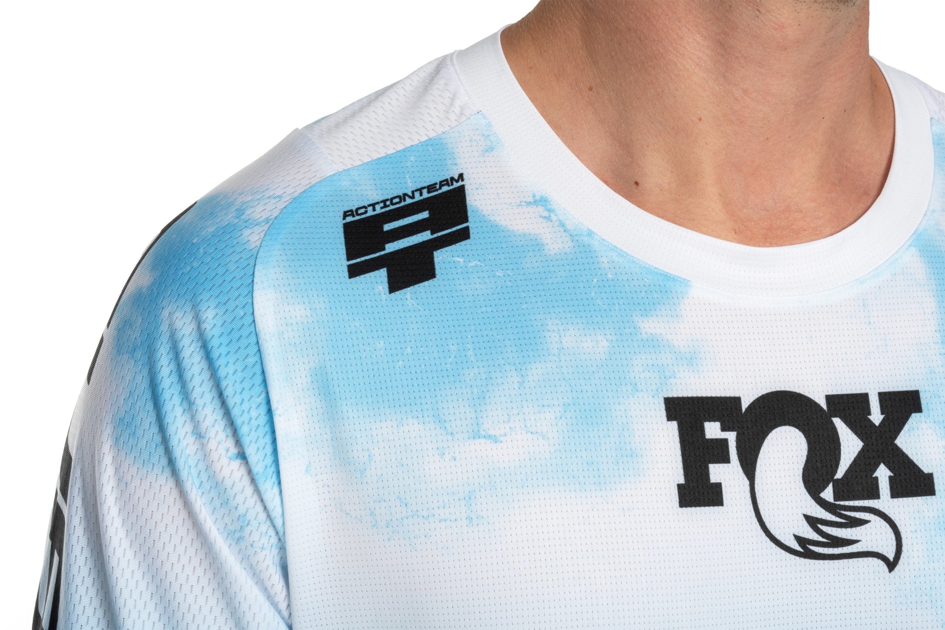 CUBE MTB Trikot X Actionteam kurzarm Herren topas blue