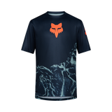 Fox Ranger SS Jersey Img Print Arctic Blue