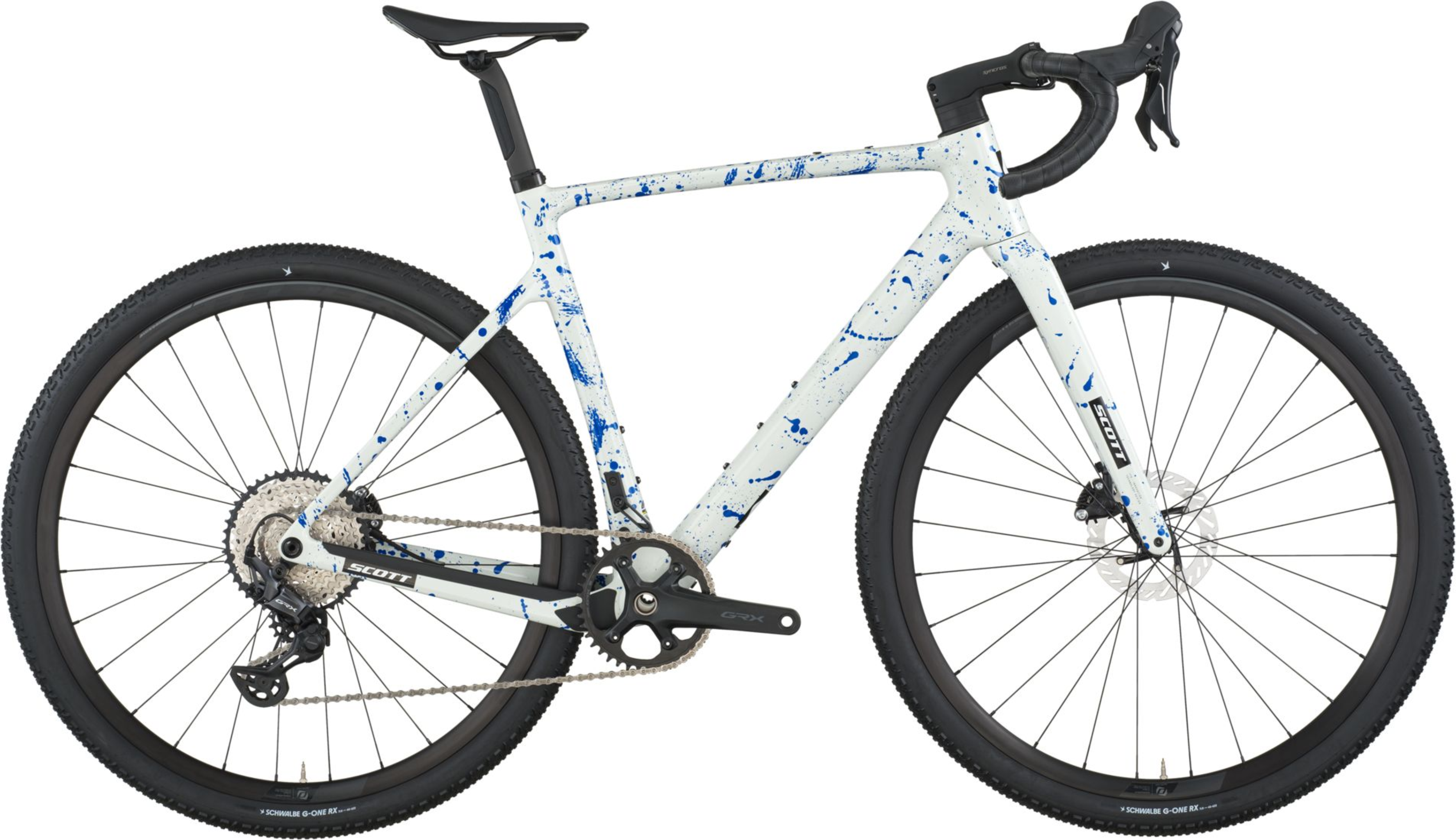 Scott Addict Gravel 30 white/splatter blue (2026)