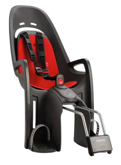 Hamax Zenith Relax Kindersitz Gepäckträgerhalterung rot/grau
