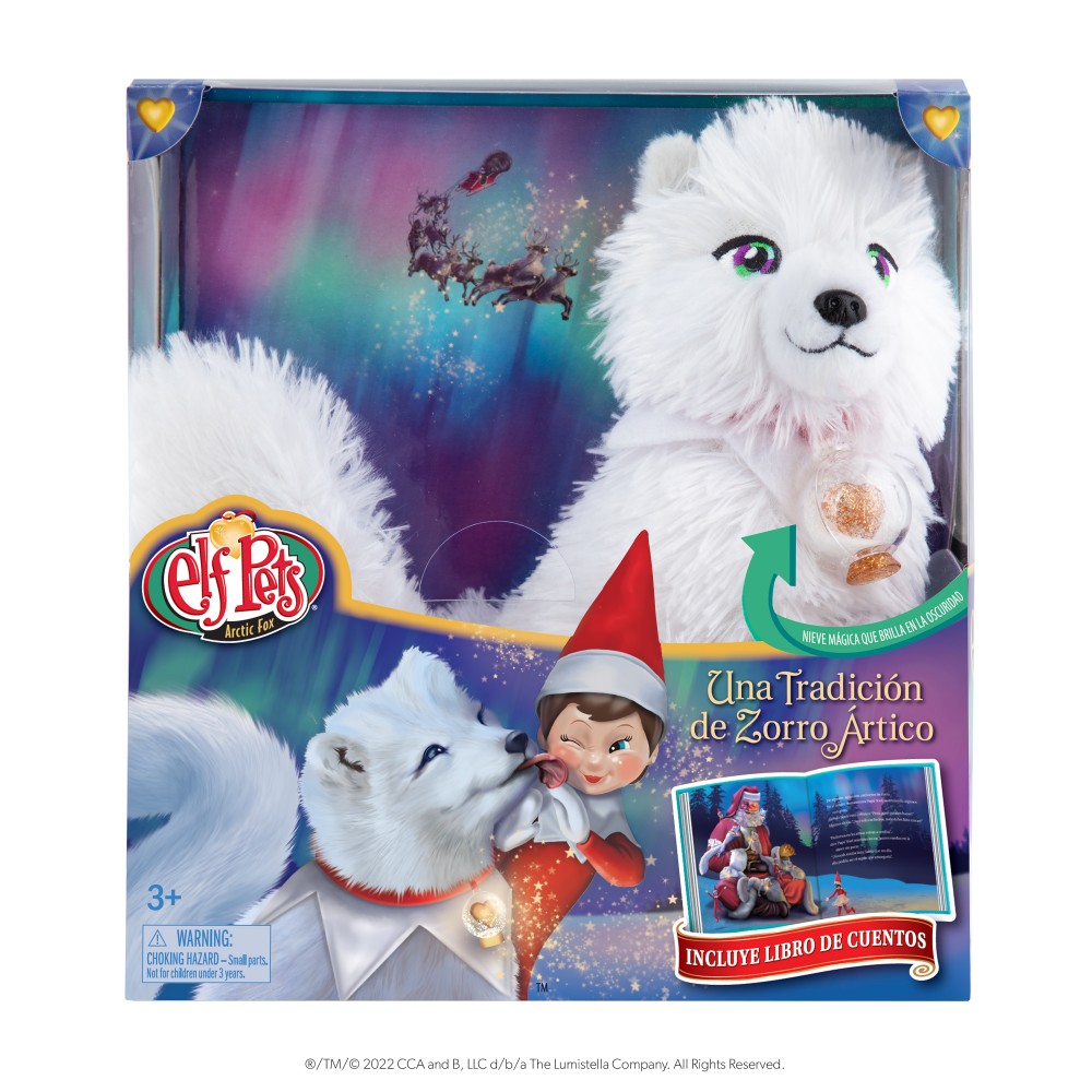 Peluche Zorro ártico y Cuento The Elf on the Shelf