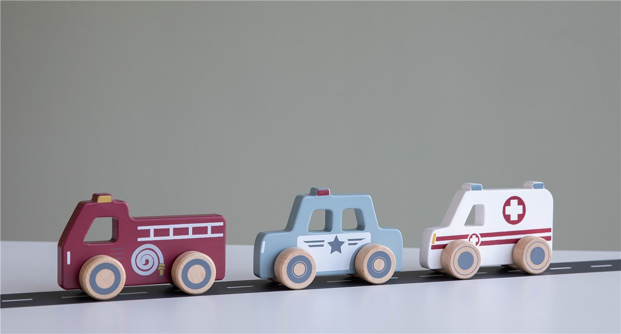 Vehículos de emergencia de madera de Little Dutch