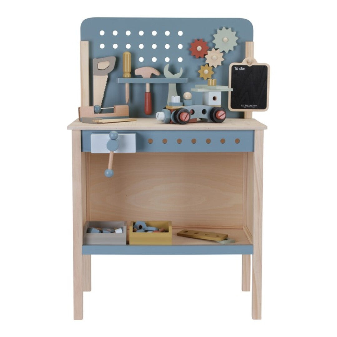 Banco de trabajo con herramientas de madera FSC Little Dutch