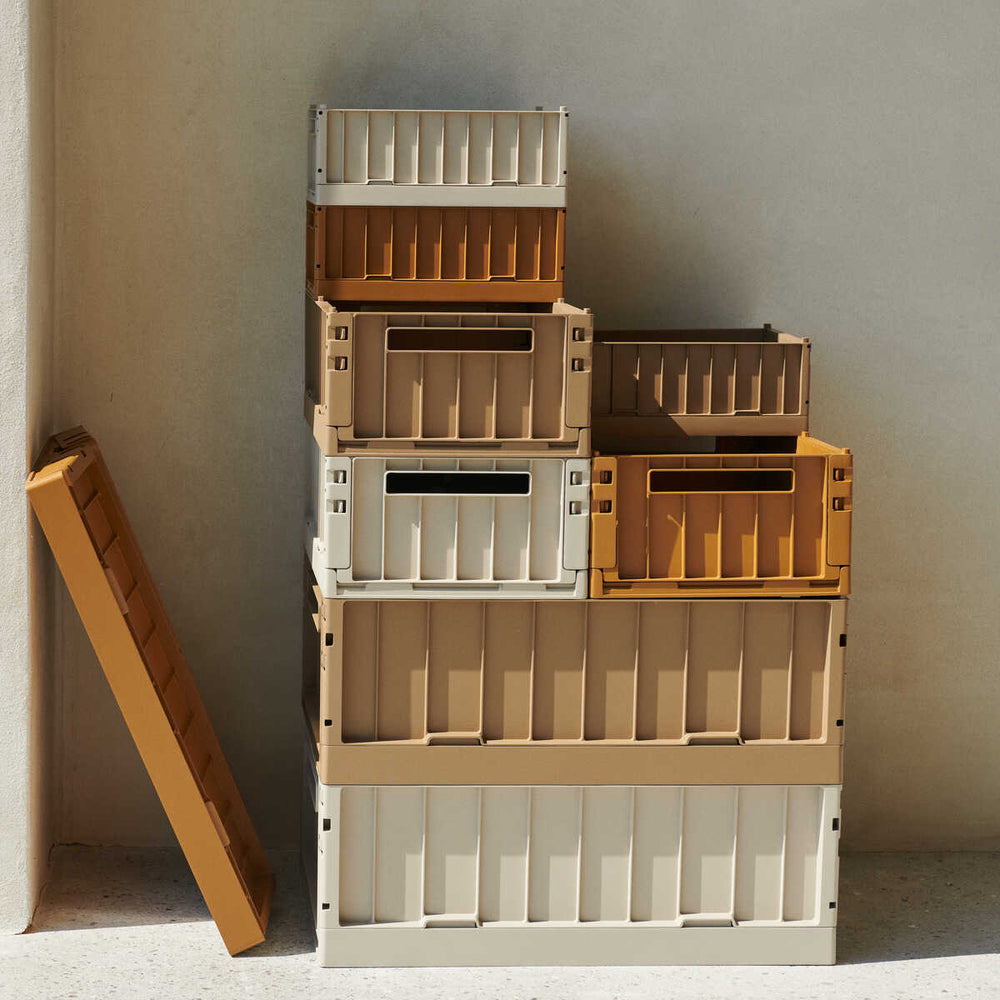 Pack de 2 Caja Plegable Mediana Weston Azul de Liewood