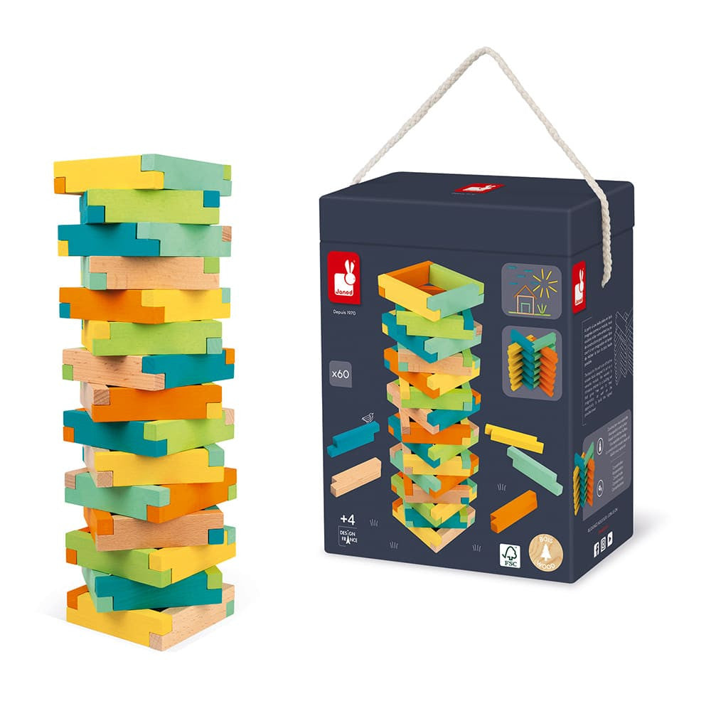 Juego de construcción 60 piezas madera Janod