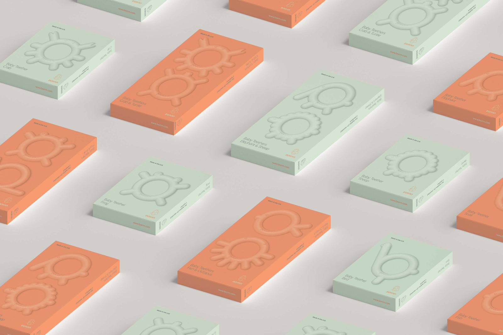 Mordedor de silicona Borrn Pulpo naranja